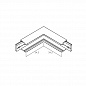 ARTMG1538 Соединитель Г-образный (стена/потолок) для накладного/встраиваемого магнитного шинопровода ART-MAG15   -  Магнитный шинопровод и комплектующие 